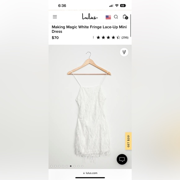 Lulu’s Making Magic White Fringe Lace-Up Mini Dress - Picture 2 of 4